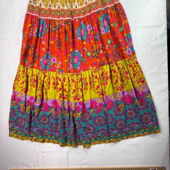 NATURAL LIFE Women Patricia Maxi Dress Flowy Tiered Boho Hippie Festival SZ XS - Picture 11 of 16